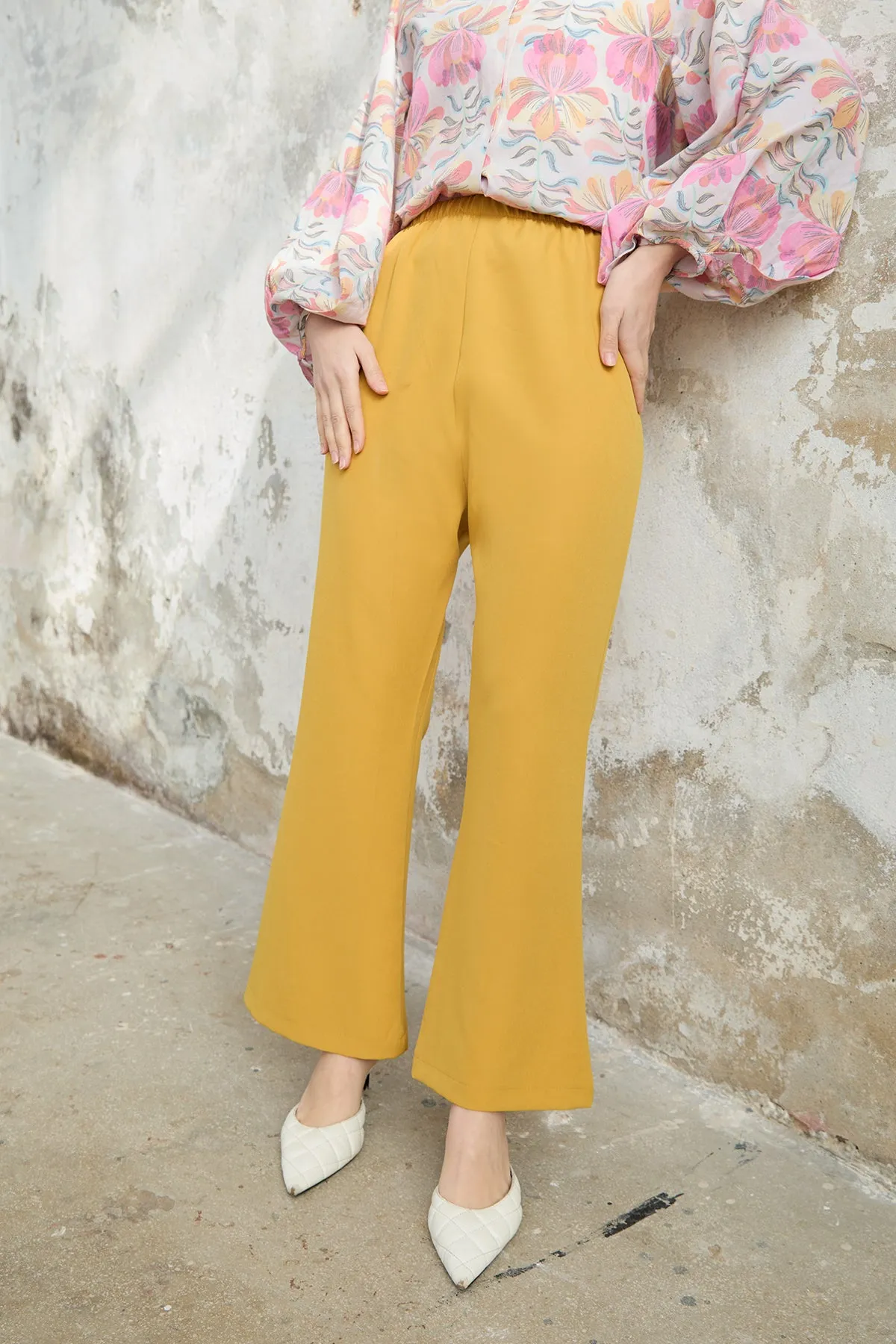 ZRF Women Spanish Flared Pants - Yellow - Cascina